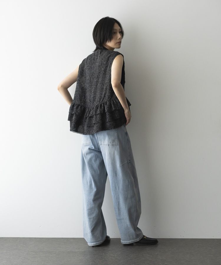 GARAGE OF GOOD CLOTHING「ツイードギャザーベスト」|ベスト・ジレ|