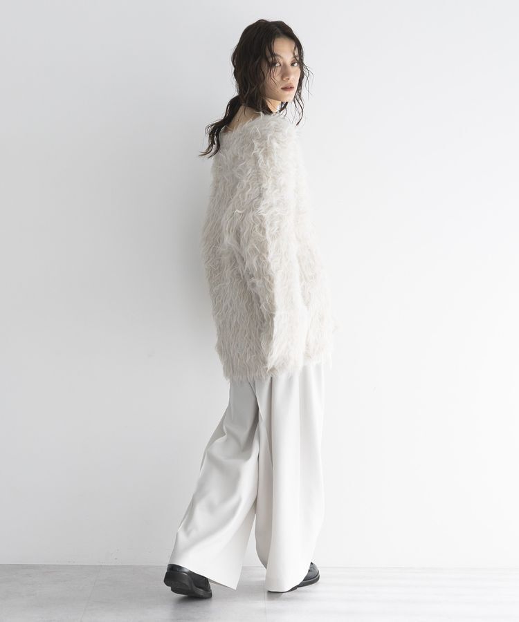 GARAGE OF GOOD CLOTHING「シャギーVネックニットロングカーディガン」|カーディガン|