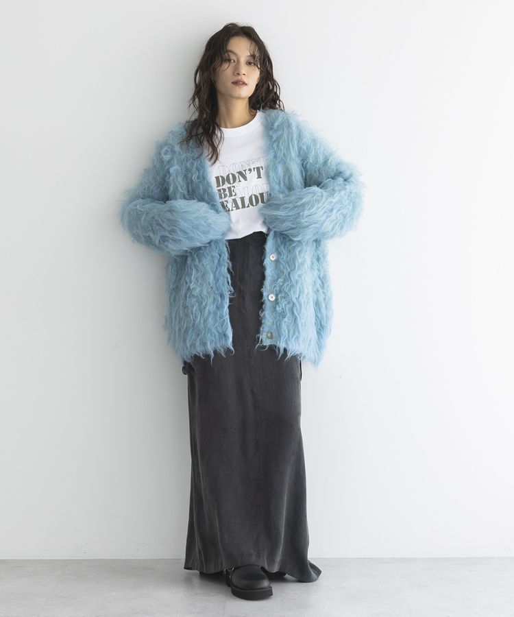 GARAGE OF GOOD CLOTHING「シャギーVネックニットロングカーディガン」|カーディガン|