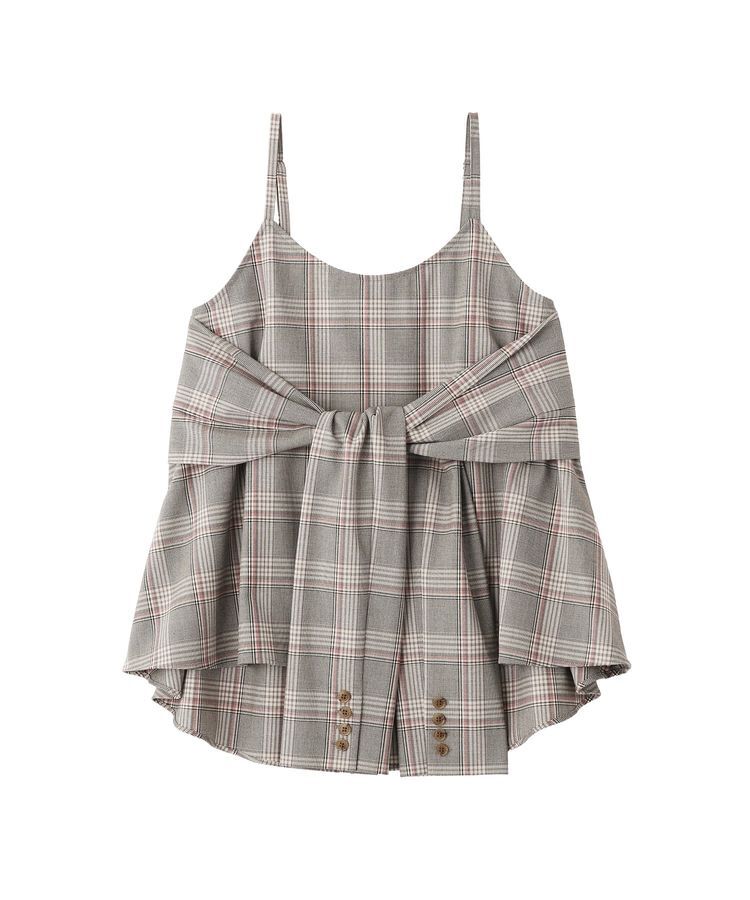 GARAGE OF GOOD CLOTHING「【日本製】チェックジャケットスリーブビスチェ」|ベスト・ジレ|