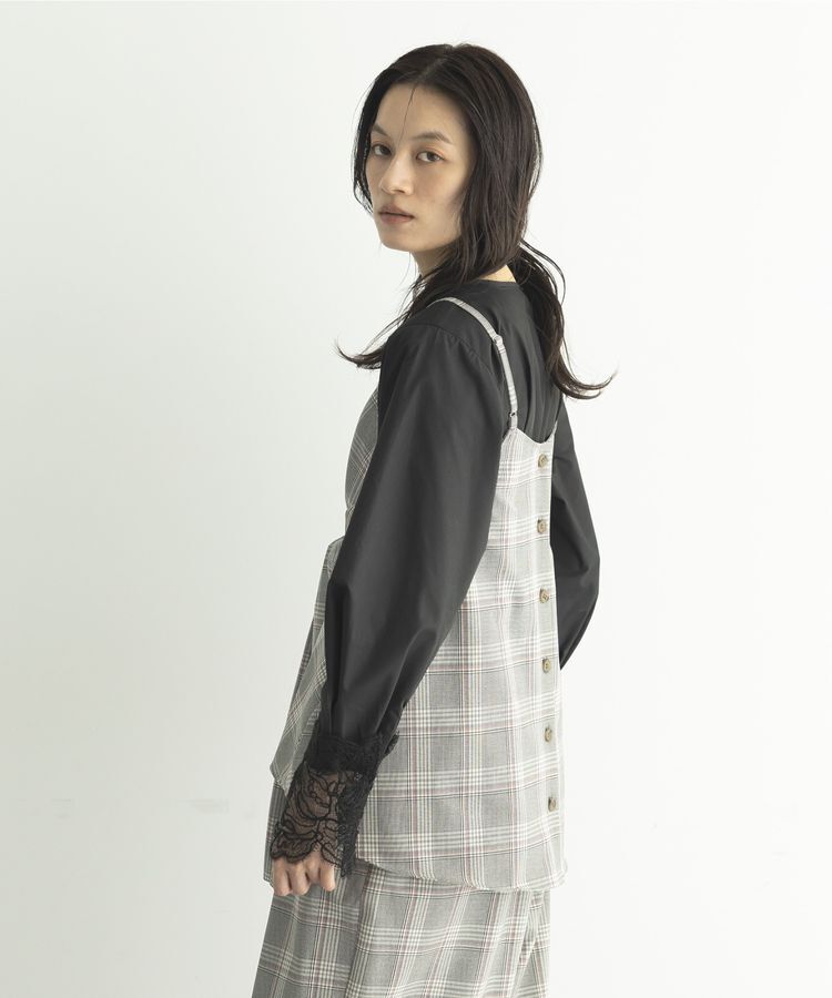 GARAGE OF GOOD CLOTHING「【日本製】チェックジャケットスリーブビスチェ」|ベスト・ジレ|