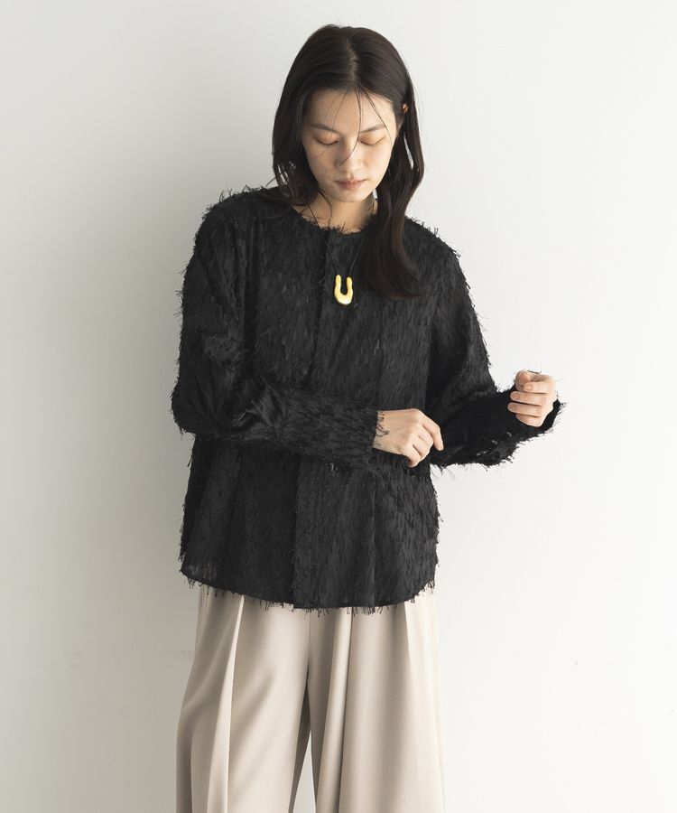 GARAGE OF GOOD CLOTHING「ジャガードタックブラウス」|シャツ・ブラウス|