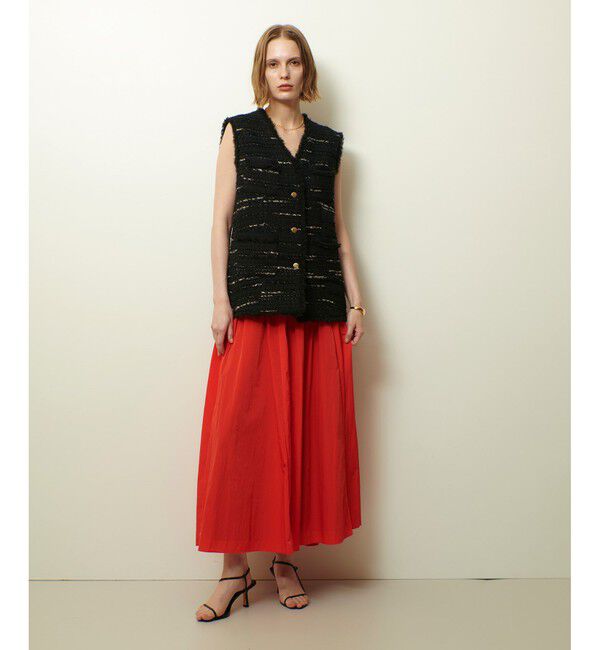 allureville「ナイロンタフタシャーリングスカート」|スカート|