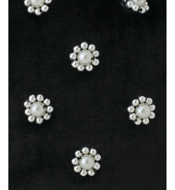 LOULOU WILLOUGHBY「【LOULOU WILLOUGHBY】パール刺繍ベロア巾着ハンドバッグ」|ショルダー・メッセンジャー|