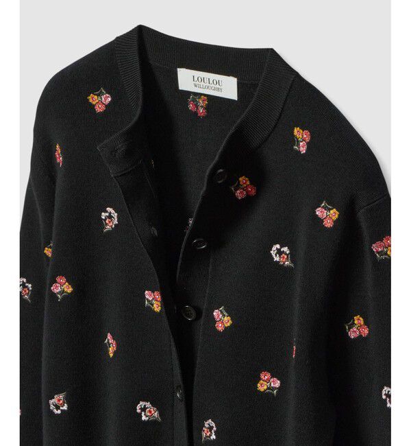 LOULOU WILLOUGHBY「【LOULOU WILLOUGHBY】フラワーシシュウカーディガン」|カーディガン|