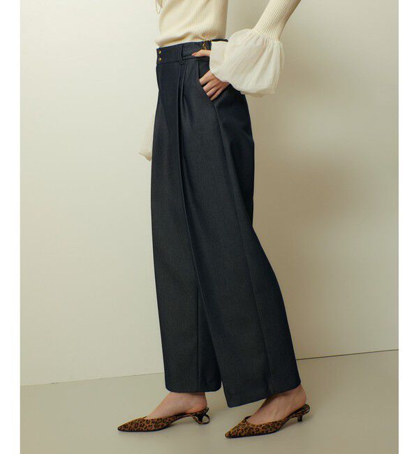 allureville「リジッドデニムライクパンツ」|デニム|