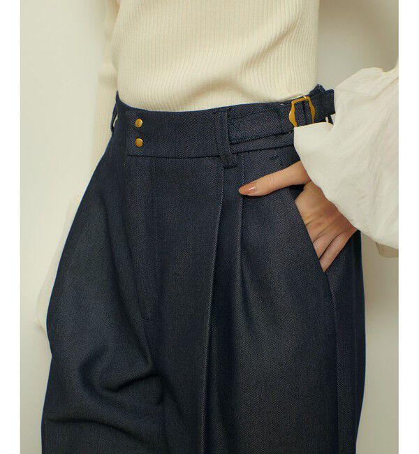 allureville「リジッドデニムライクパンツ」|デニム|