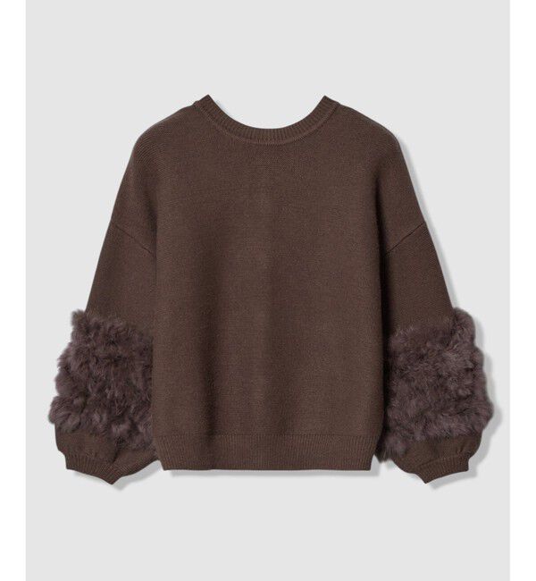 allureville「ラビットカフクレイジー釦2WAYプルオーバー」|ニット・セーター|