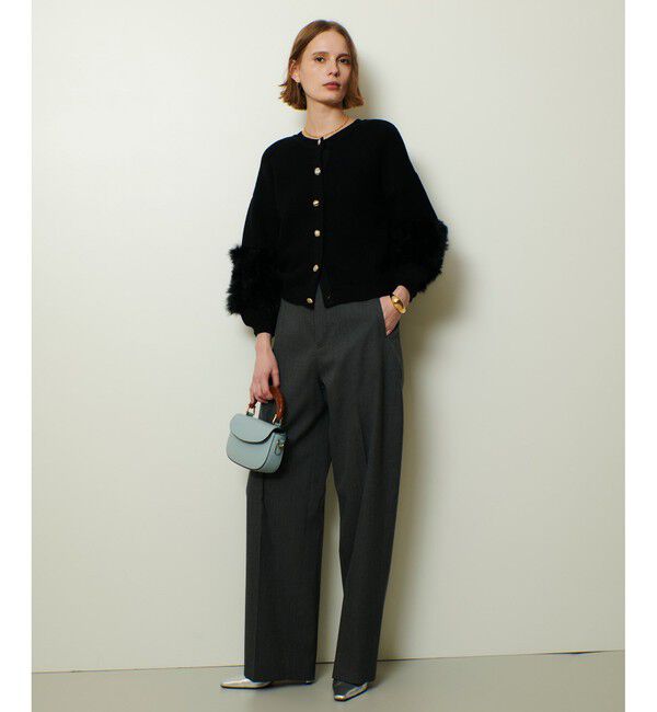 allureville「ラビットカフクレイジー釦2WAYプルオーバー」|ニット・セーター|