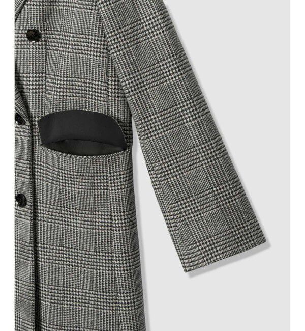 allureville「グレンチェックロングチェスターコート」|チェスターコート|