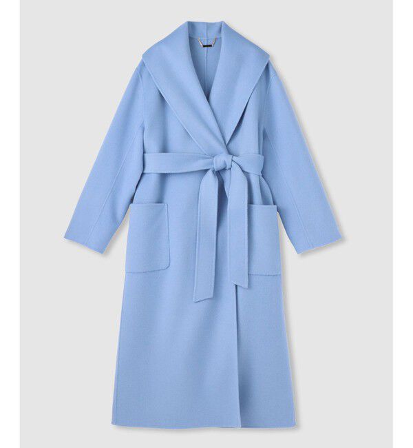 allureville「カシミヤ混リバーショールコート」|その他|ライトブルー