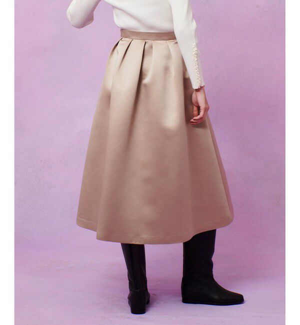 LOULOU WILLOUGHBY「【LOULOU WILLOUGHBY】ヘビーサテンタックスカート」|スカート|