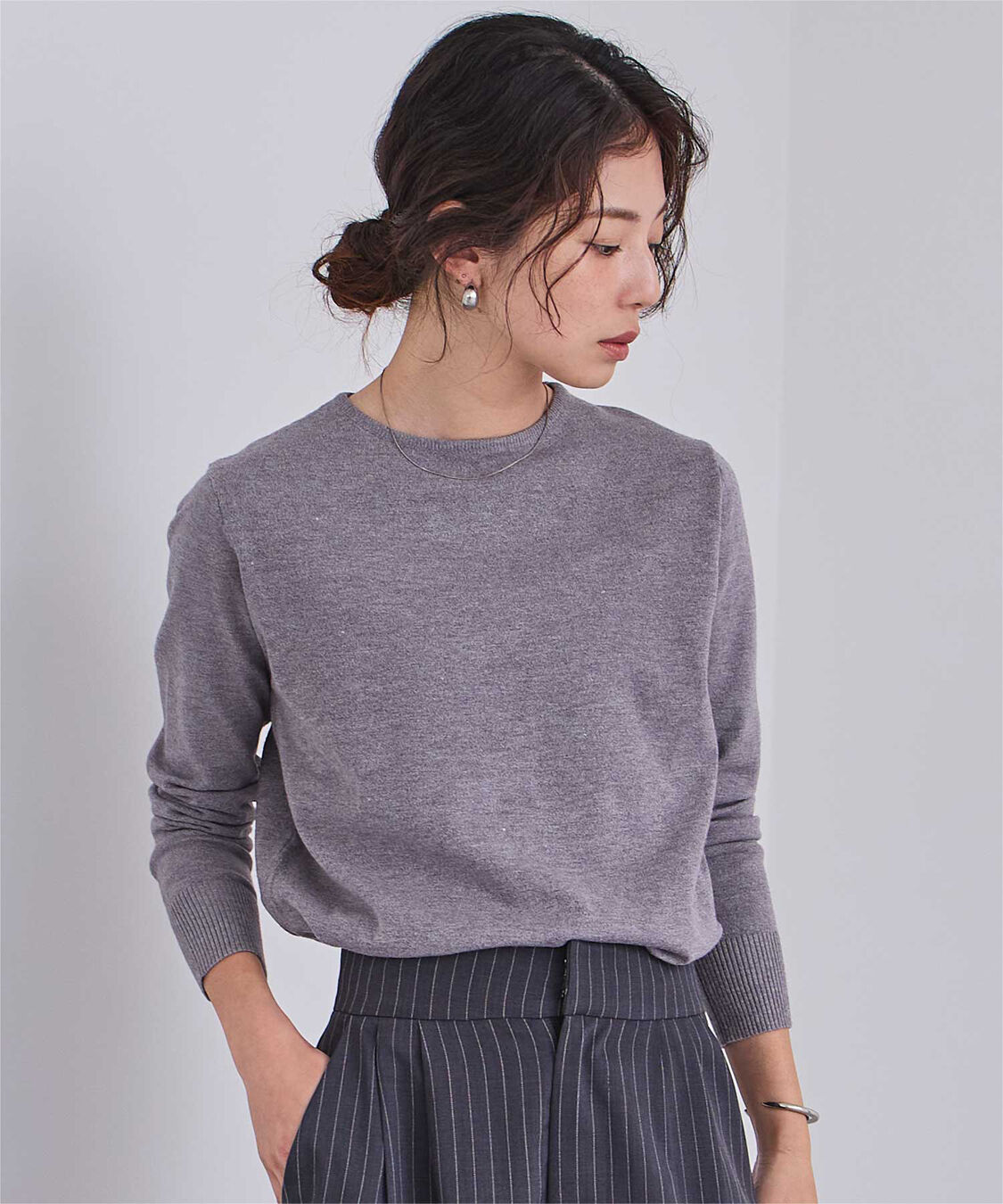 ur's「カシミヤタッチクルーネックニットトップス」|ニット・セーター|