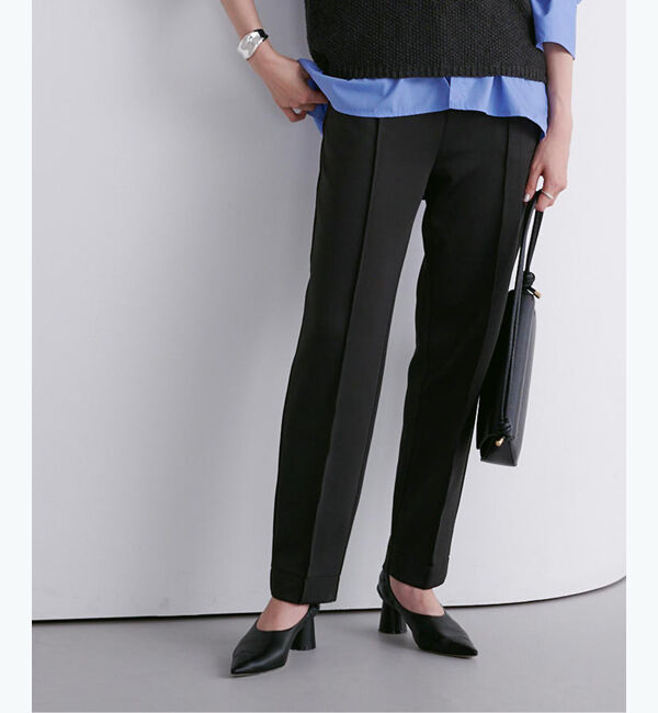 ur's「ﾎﾞﾝﾃﾞｨﾝｸﾞｾﾝﾀｰﾋﾟﾝﾀｯｸｺｸｰﾝﾊﾟﾝﾂ」|スラックス|ブラック