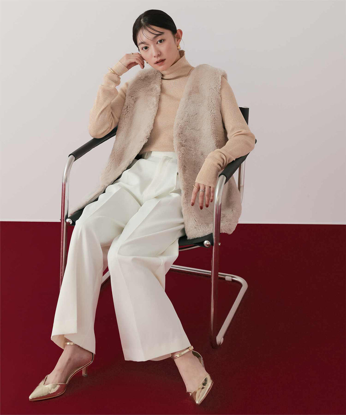 ur's「ウールブレンドハイネックリブニット」|ニット・セーター|