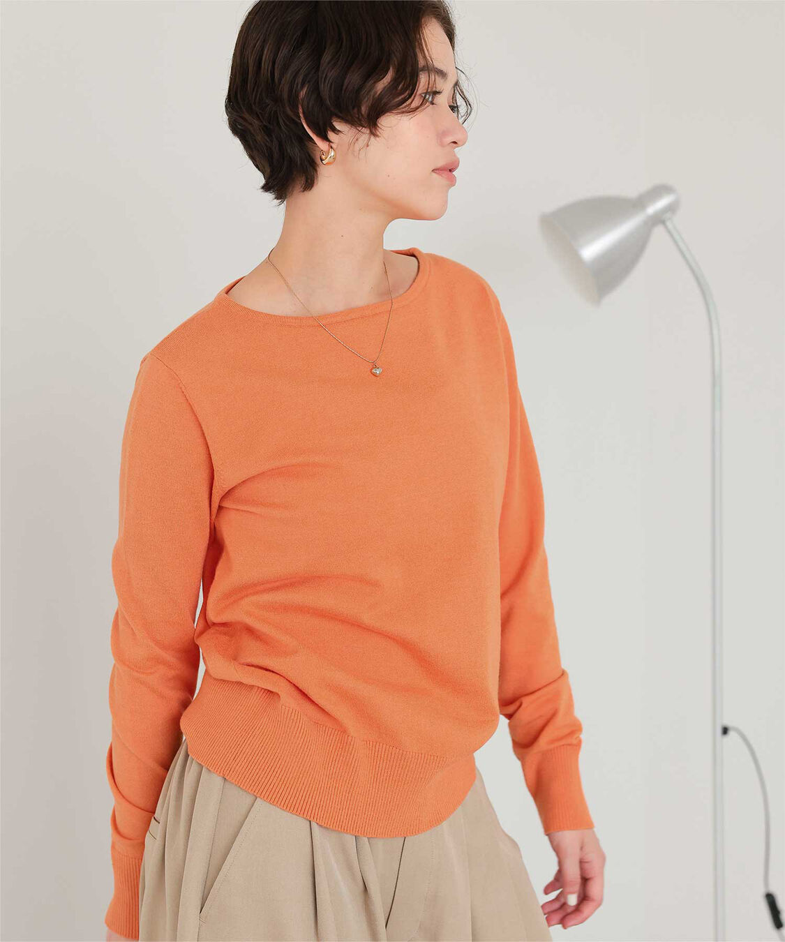 titivate「なめらか手触りカシミヤタッチボートネックニット」|ニット・セーター|