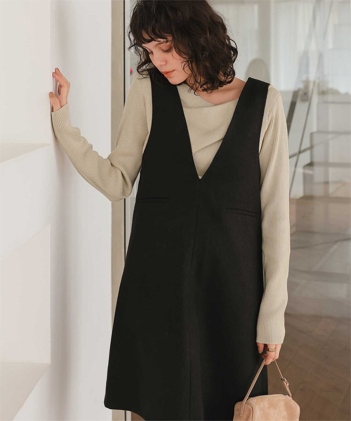 titivate「オフショルダーリブニットトップス」|ニット・セーター|