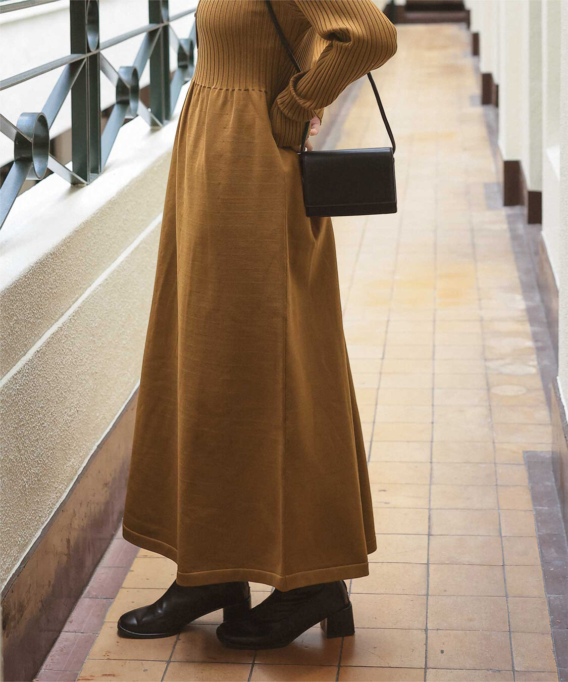 titivate「ヘンリーネックデザインニットワンピース」|ワンピース|