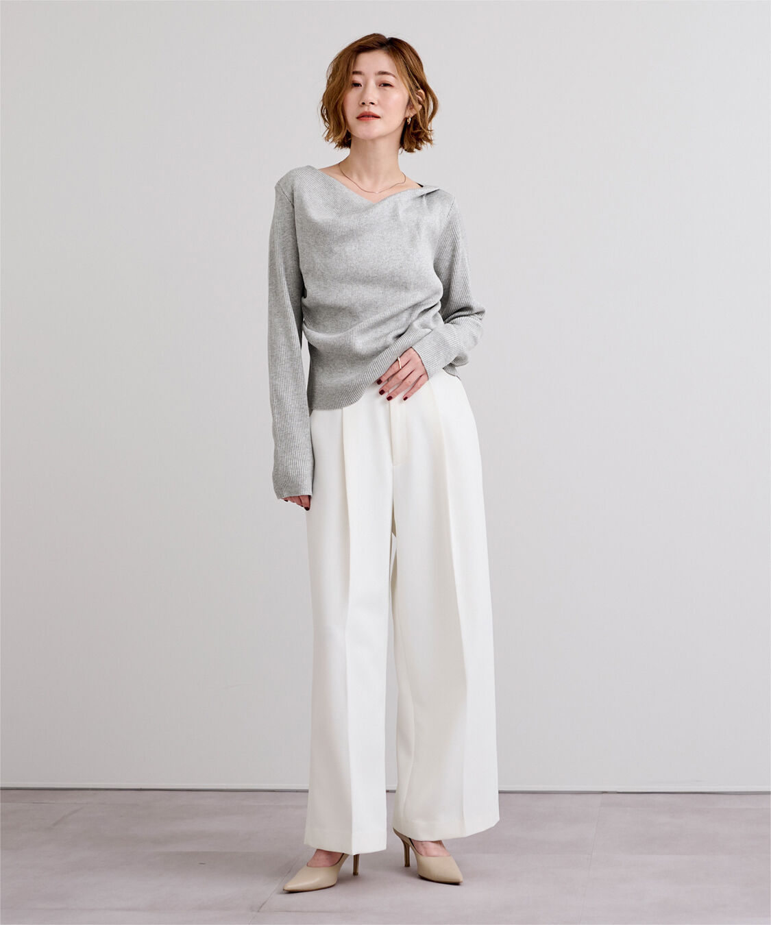 ur's「オフショルダーリブニットトップス」|ニット・セーター|