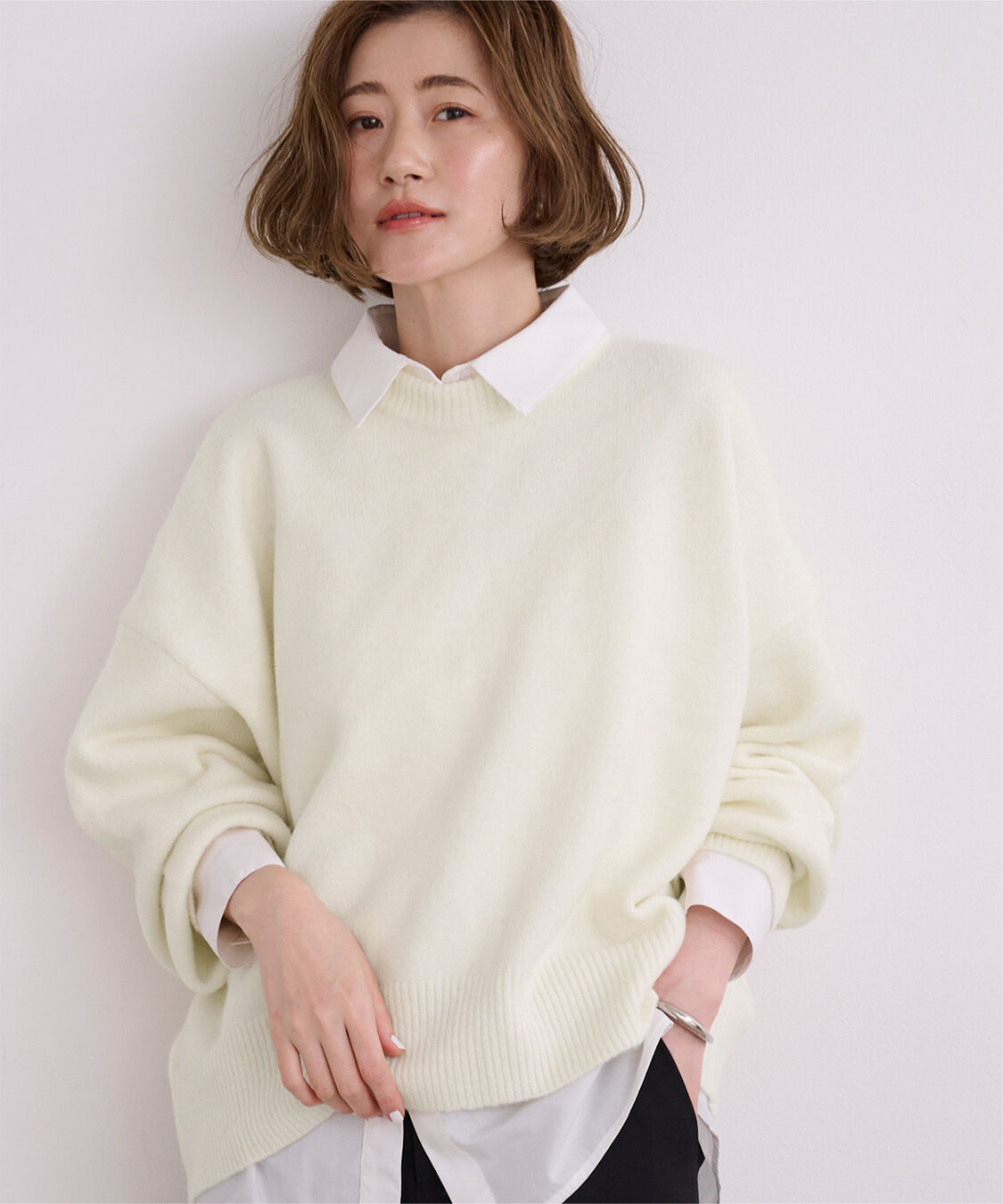 ur's「ヤクライククルーネックニット」|ニット・セーター|ホワイト