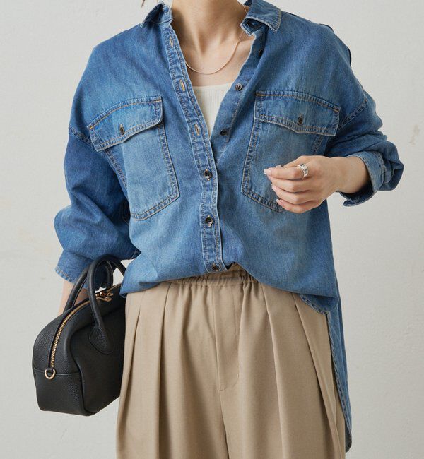  「ダブルポケットデニムシャツ」|シャツ・ブラウス|