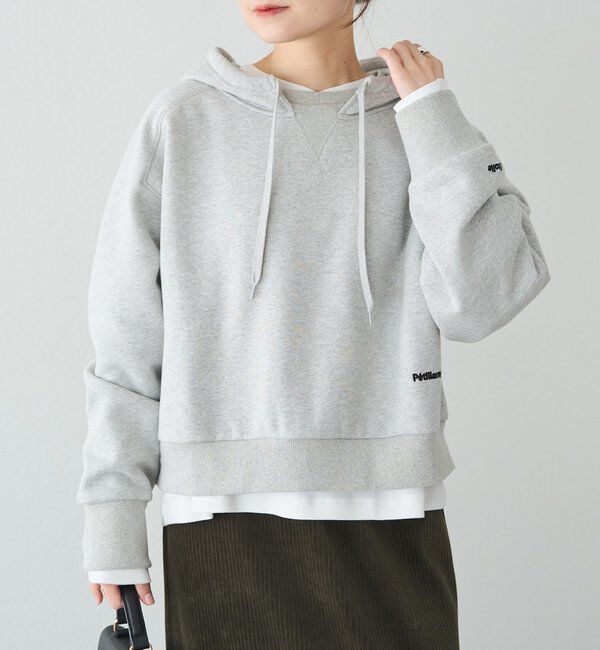  「裏起毛スウェットショートパーカー」|プルオーバー|