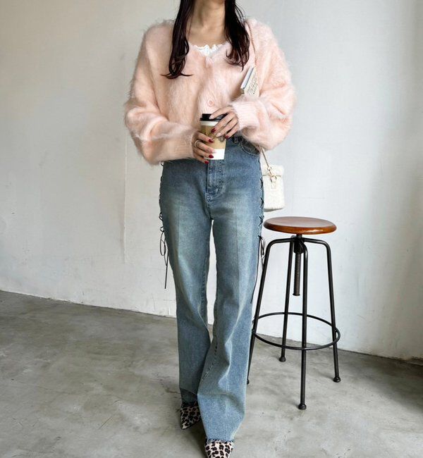  「リボン付きポインテッドストラップシューズ」|その他|