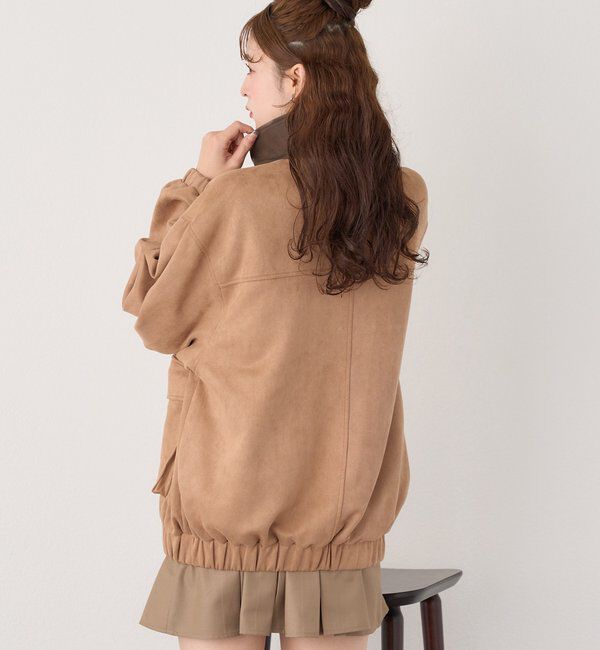  「WEB限定【ロングシーズン活躍！】オーバーサイズ合皮ブルゾン」|ダウンベスト・ベスト|