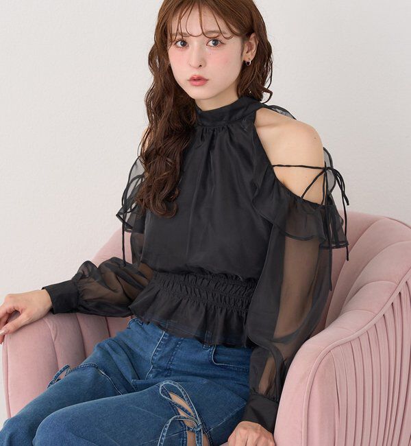  「バックリボンアメスリブラウス」|シャツ・ブラウス|
