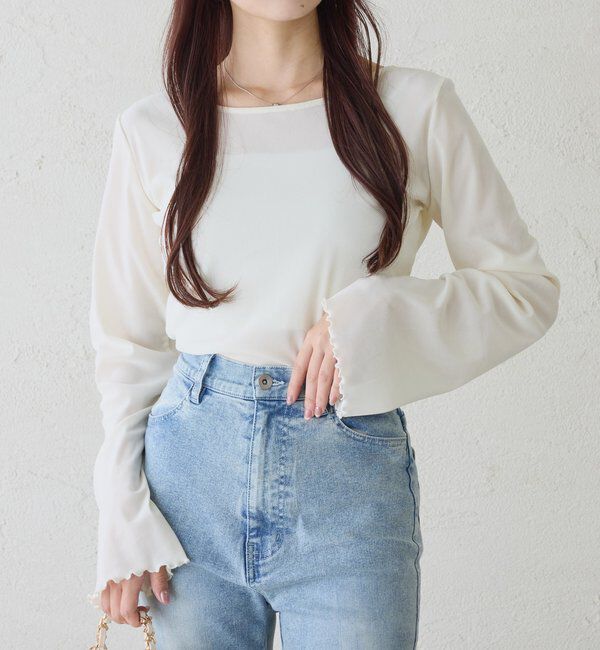  「シアーベロアインナー」|プルオーバー|アイボリー