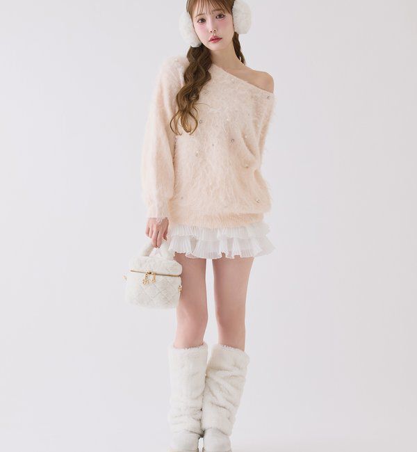  「ビジューシャギーニット」|ニット・セーター|