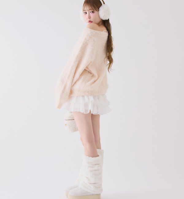  「ビジューシャギーニット」|ニット・セーター|