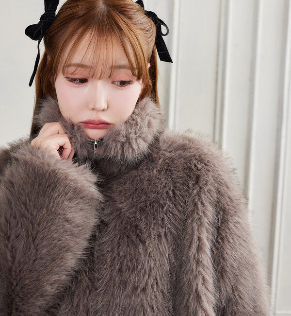  「フェイクファーショートブルゾン」|ダウンベスト・ベスト|