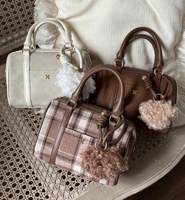  「ハートチャーム付きミニボストン」|ショルダー・メッセンジャー|