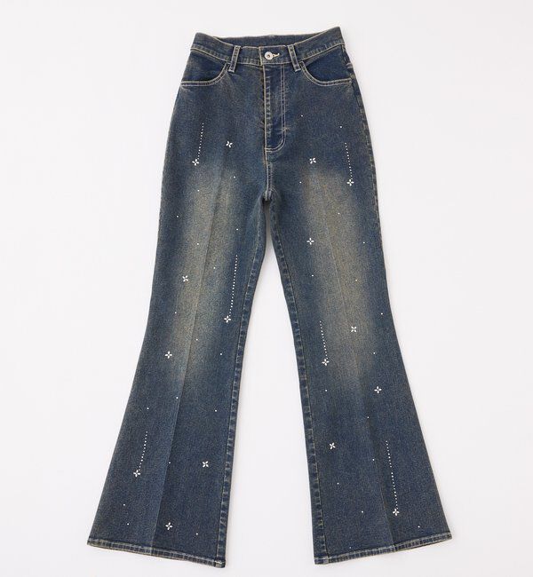  「美脚ラインストーンデニムパンツ」|その他|