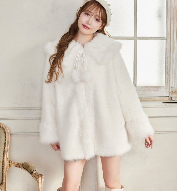  「衿つきファーミドルコート」|その他|