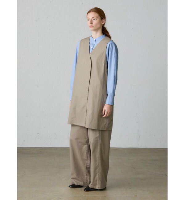 MidiUmi「MidiUmi コットンリネンワイドベスト」|ベスト・ジレ|