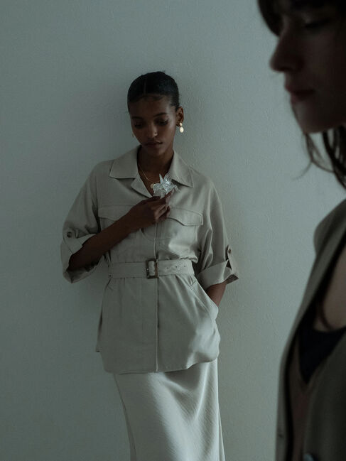 Te chichi「リネンMIXサファリシャツ《2025summer catalog item》」|シャツ・ブラウス|