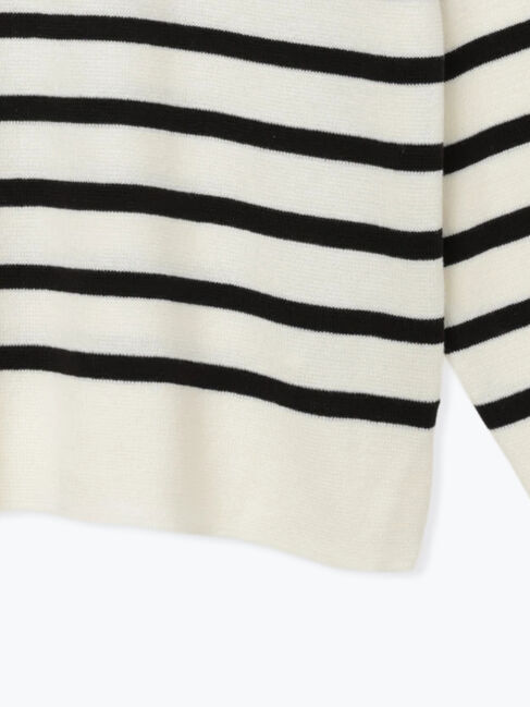 Lugnoncure「ミラノリブ配色Vネックニット」|ニット・セーター|