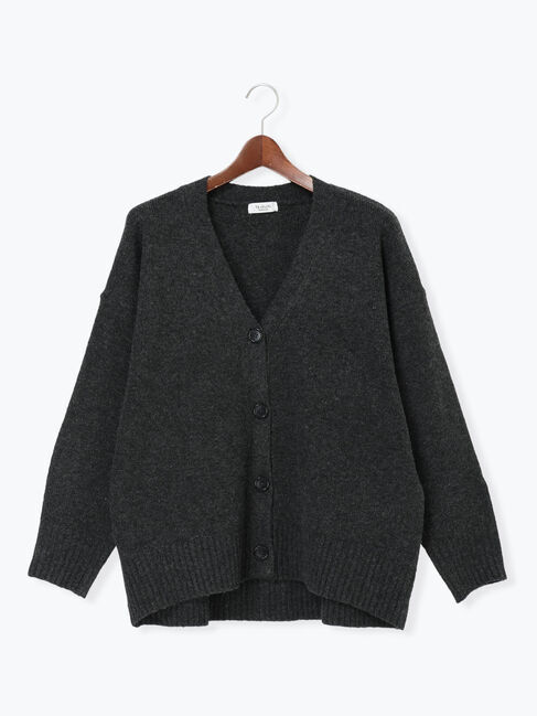 Te chichi TERRASSE「起毛ジャカードVネックニットカーディガン」|カーディガン|チャコールグレー