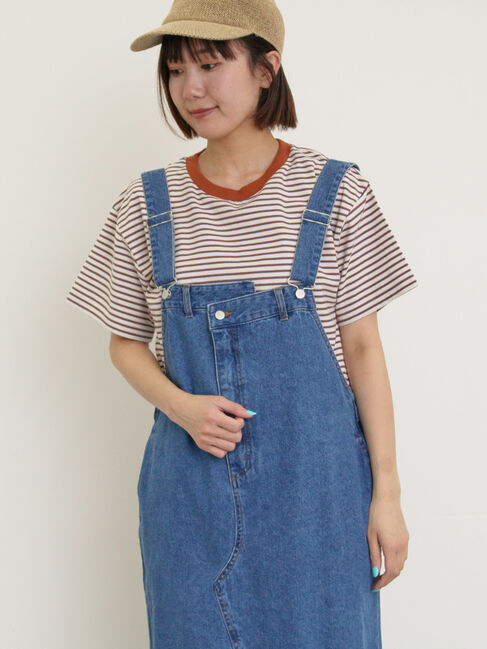 Samansa Mos2「カス残しマルチボーダーTシャツ」|Tシャツ・カットソー|