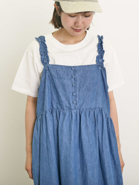 Samansa Mos2「花瓶柄コード刺繍Tシャツ」|Tシャツ・カットソー|