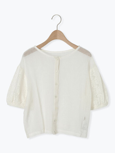 Samansa Mos2「前後2WAYメッシュレースカーディガン」|カーディガン|