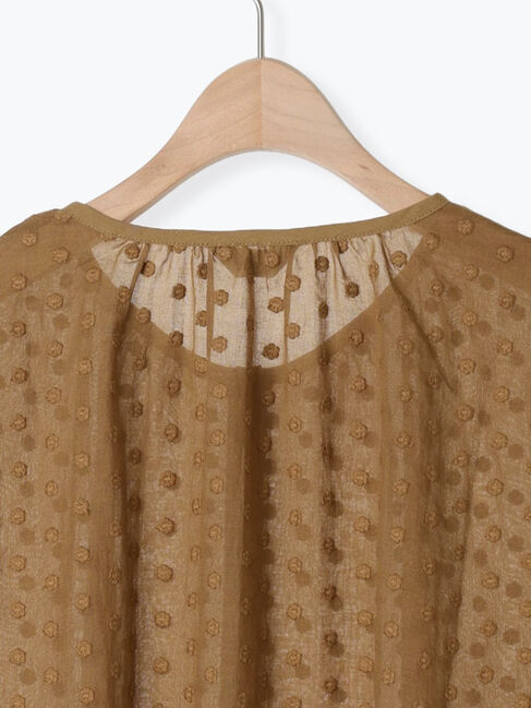 Samansa Mos2「シアー刺繍ブラウス」|シャツ・ブラウス|