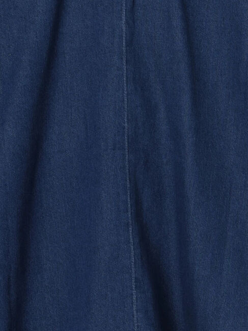 Samansa Mos2 blue「【ECO DENIM 】フリルブラウス」|シャツ・ブラウス|