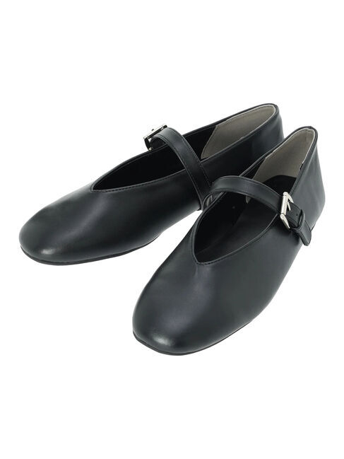 Samansa Mos2 blue「Vカットメリージェーン」|ビジネス・ドレスシューズ|