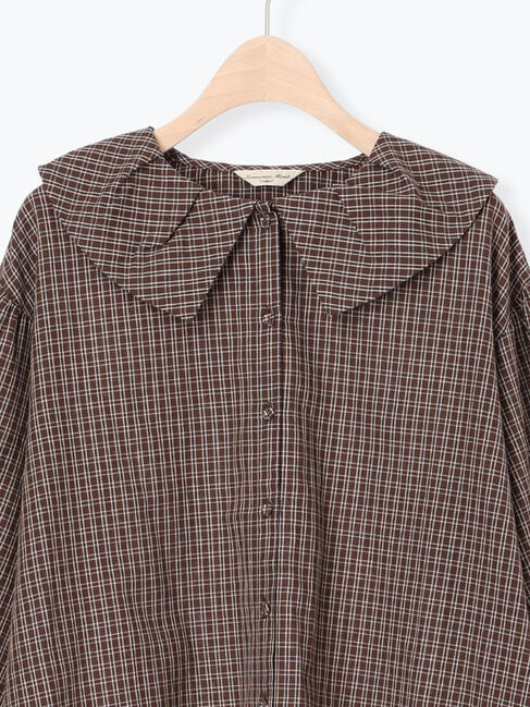 Samansa Mos2「ビッグ襟羽織ブラウス」|シャツ・ブラウス|