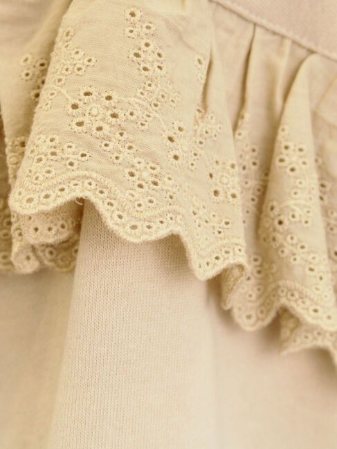 Samansa Mos2「袖フリル切替えスウェット」|Tシャツ・カットソー|