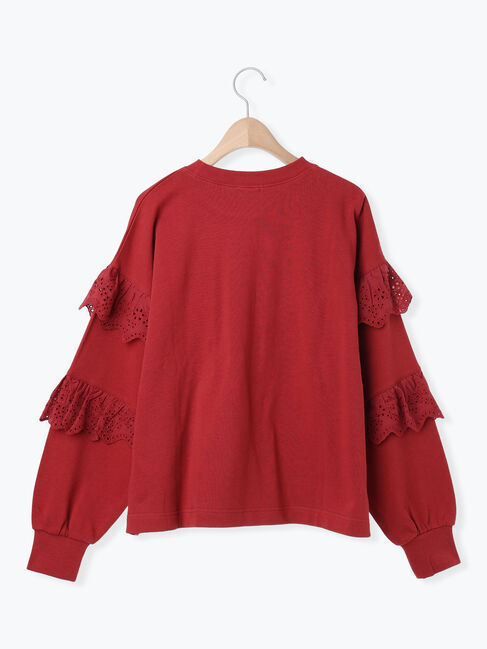 Samansa Mos2「袖フリル切替えスウェット」|Tシャツ・カットソー|