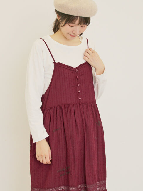 Samansa Mos2「ランダム刺繍入りワンピース」|ワンピース|